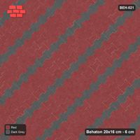 Interlock (Pasco) 20x16 cm · BEH-021 · Accent course stripes, laid on the diagonal