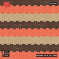 Interlock (Pasco) 20x16 cm · BEH-033 · Graded course bands, kerb frame