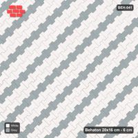 Interlock (Pasco) 20x16 cm · BEH-041 · Accent course stripes, laid on the diagonal