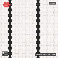 Interlock (Pasco) 20x16 cm · BEH-047 · Accent course stripes, turned 90 deg, kerb frame