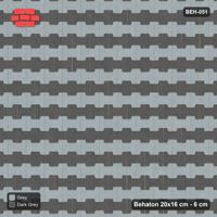 Interlock (Pasco) 20x16 cm · BEH-051 · Coloured course stripes (2-course repeat)