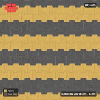Interlock (Pasco) 20x16 cm · BEH-055 · Coloured course stripes (4-course repeat), kerb frame