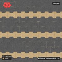 Interlock (Pasco) 20x16 cm · BEH-059 · Coloured course stripes (4-course repeat), kerb frame