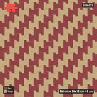 Interlock (Pasco) 20x16 cm · BEH-075 · Diagonal colour stripes, kerb frame