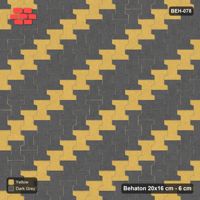 Interlock (Pasco) 20x16 cm · BEH-078 · Diagonal colour stripes, turned 90 deg, kerb frame