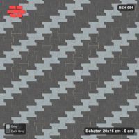 Interlock (Pasco) 20x16 cm · BEH-084 · Diagonal colour stripes, turned 90 deg, kerb frame