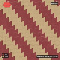 Interlock (Pasco) 20x16 cm · BEH-085 · Diagonal colour stripes, kerb frame