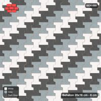 Interlock (Pasco) 20x16 cm · BEH-088 · Diagonal colour stripes, turned 90 deg, kerb frame
