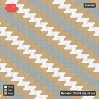 Interlock (Pasco) 20x16 cm · BEH-090 · Diagonal colour stripes, turned 90 deg, kerb frame