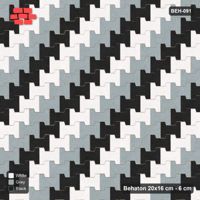 Interlock (Pasco) 20x16 cm · BEH-091 · Diagonal colour stripes, kerb frame