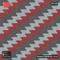 Interlock (Pasco) 20x16 cm · BEH-092 · Diagonal colour stripes, turned 90 deg, kerb frame