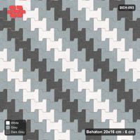 Interlock (Pasco) 20x16 cm · BEH-093 · Diagonal colour stripes, kerb frame