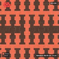 Interlock (Pasco) 20x16 cm · BEH-096 · Chevron colour bands, turned 90 deg, kerb frame