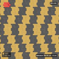 Interlock (Pasco) 20x16 cm · BEH-098 · Chevron colour bands, turned 90 deg, kerb frame