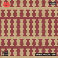 Interlock (Pasco) 20x16 cm · BEH-100 · Chevron colour bands, turned 90 deg