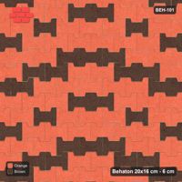 Interlock (Pasco) 20x16 cm · BEH-101 · Chevron colour bands, kerb frame