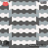 Interlock (Pasco) 20x16 cm · BEH-105 · Chevron colour bands, kerb frame