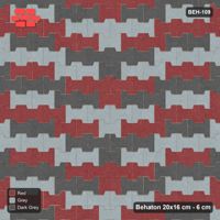 Interlock (Pasco) 20x16 cm · BEH-109 · Chevron colour bands, kerb frame