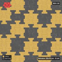 Interlock (Pasco) 20x16 cm · BEH-120 · Block checker of paired pavers 2x3, turned 90 deg, kerb frame