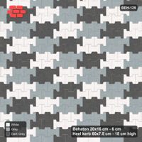 Interlock (Pasco) 20x16 cm · BEH-129 · Block checker of paired pavers 2x2, kerb frame