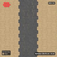 Interlock (Pasco) 20x16 cm · BEH-134 · Feature road band, lengthwise, turned 90 deg, kerb frame
