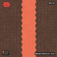 Interlock (Pasco) 20x16 cm · BEH-138 · Feature road band, lengthwise, turned 90 deg, kerb frame