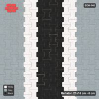Interlock (Pasco) 20x16 cm · BEH-140 · Feature road band, lengthwise, turned 90 deg, kerb frame