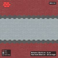 Interlock (Pasco) 20x16 cm · BEH-141 · Feature road band, lengthwise, kerb frame
