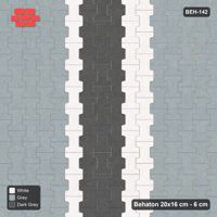 Interlock (Pasco) 20x16 cm · BEH-142 · Feature road band, lengthwise, turned 90 deg, kerb frame