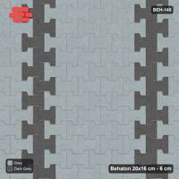 Interlock (Pasco) 20x16 cm · BEH-145 · Twin feature bands, crosswise, kerb frame