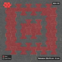 Interlock (Pasco) 20x16 cm · BEH-155 · Contrast edge frame, turned 90 deg, kerb frame