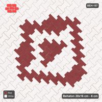 Interlock (Pasco) 20x16 cm · BEH-157 · Contrast edge frame, laid on the diagonal, kerb frame