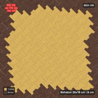 Interlock (Pasco) 20x16 cm · BEH-159 · Contrast edge frame, laid on the diagonal, kerb frame