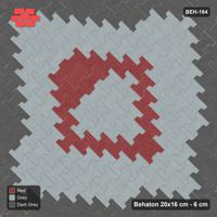 Interlock (Pasco) 20x16 cm · BEH-164 · Contrast edge frame, laid on the diagonal, kerb frame