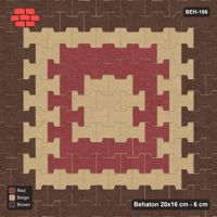Interlock (Pasco) 20x16 cm · BEH-166 · Contrast edge frame, kerb frame