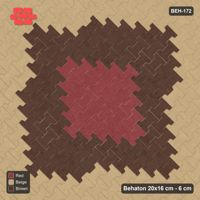Interlock (Pasco) 20x16 cm · BEH-172 · Central medallion, laid on the diagonal, kerb frame