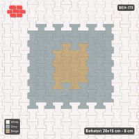 Interlock (Pasco) 20x16 cm · BEH-173 · Central medallion, turned 90 deg, kerb frame
