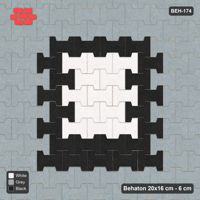 Interlock (Pasco) 20x16 cm · BEH-174 · Central medallion, kerb frame