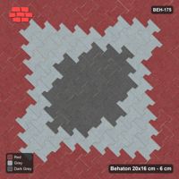 Interlock (Pasco) 20x16 cm · BEH-175 · Central medallion, laid on the diagonal, kerb frame