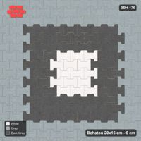 Interlock (Pasco) 20x16 cm · BEH-176 · Central medallion, kerb frame