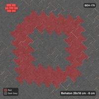 Interlock (Pasco) 20x16 cm · BEH-178 · Central medallion, laid on the diagonal, kerb frame