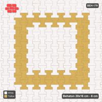 Interlock (Pasco) 20x16 cm · BEH-179 · Central medallion, turned 90 deg, kerb frame