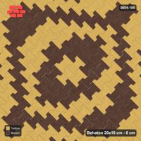 Interlock (Pasco) 20x16 cm · BEH-185 · Square colour rings, laid on the diagonal, kerb frame
