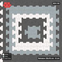 Interlock (Pasco) 20x16 cm · BEH-186 · Square colour rings, kerb frame