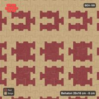 Interlock (Pasco) 20x16 cm · BEH-189 · Grid of nested squares, 60 cm cells, kerb frame