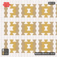 Interlock (Pasco) 20x16 cm · BEH-197 · Grid of nested squares, 80 cm cells, turned 90 deg