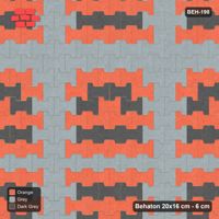 Interlock (Pasco) 20x16 cm · BEH-198 · Grid of nested squares, 100 cm cells