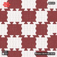 Interlock (Pasco) 20x16 cm · BEH-220 · Large-square checker, 60 cm squares, turned 90 deg