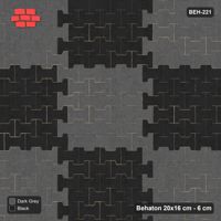 Interlock (Pasco) 20x16 cm · BEH-221 · Large-square checker, 80 cm squares, kerb frame
