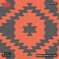 Interlock (Pasco) 20x16 cm · BEH-223 · Diamond colour rings, turned 90 deg, kerb frame